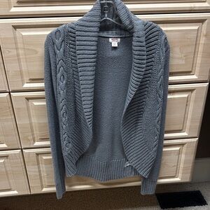 Mossimo Supply Co. Charcoal Open-Front Cardigan